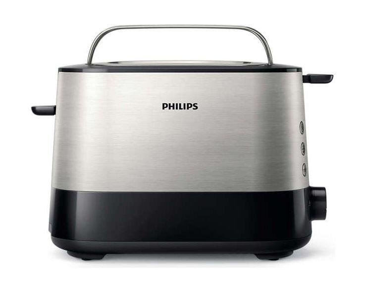 Buy Philips viva collection 2 slots toaster (hd2637/91) - black in Saudi Arabia