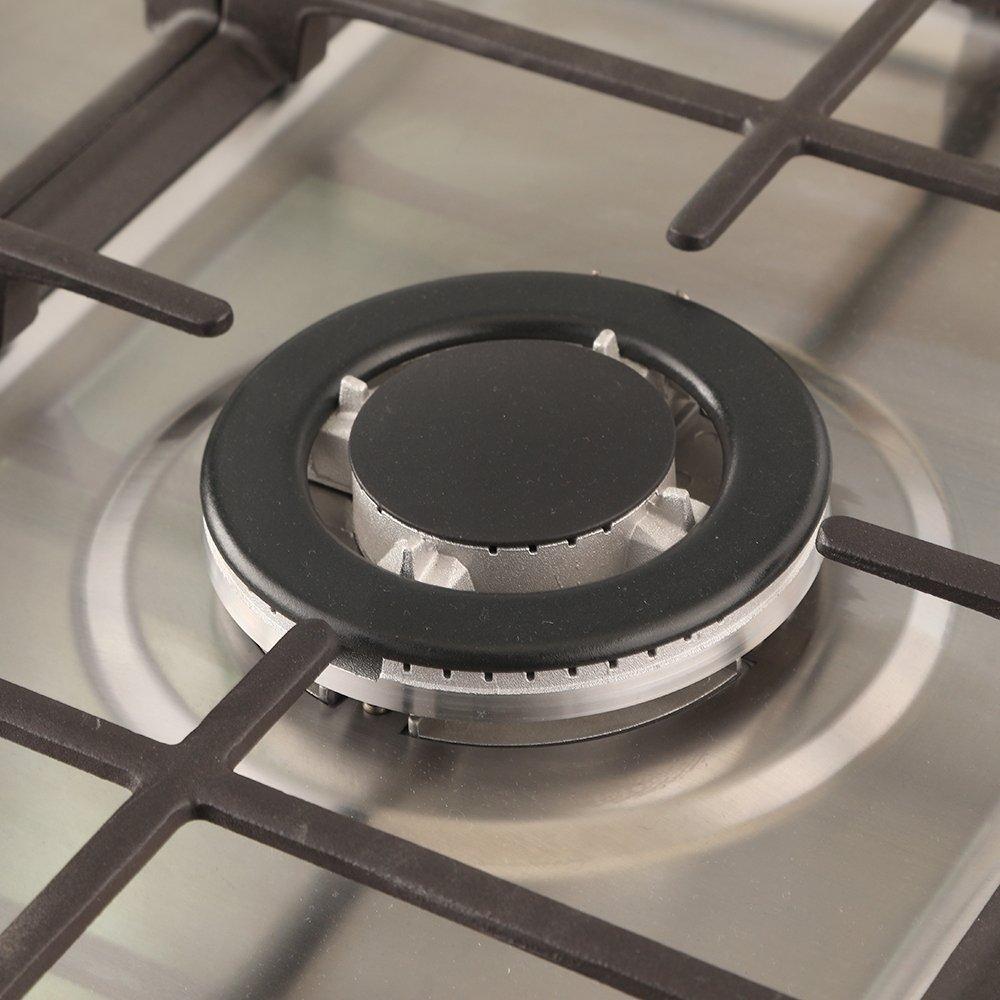 طباخ غاز 5 شعلات من ونسا، مقاس 90x60 سم، WCT9502124X - ستانلس ستيل