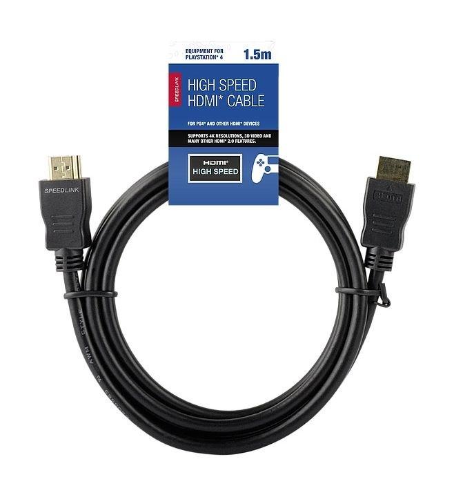 Speedlink 1.5Meters High Speed HDMI Cable for PlayStation 4 Black