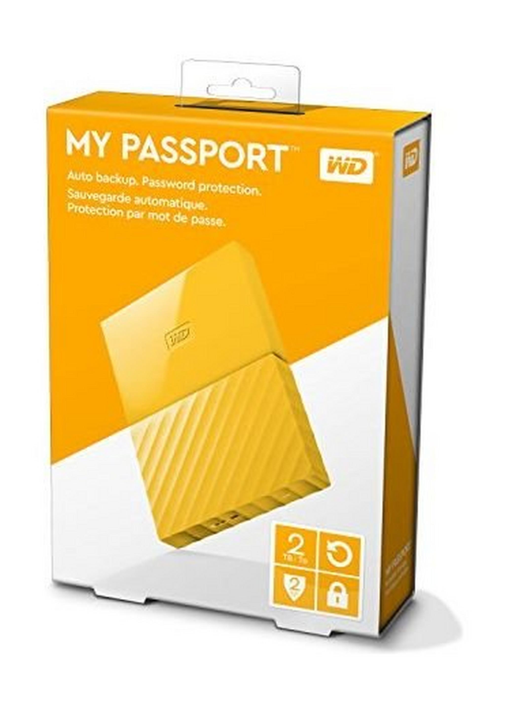 WD 2TB My Passport USB 3.0 External Hard Drive - Yellow