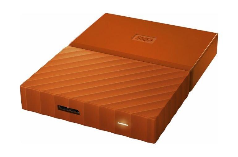 WD 4TB My Passport USB 3.0 Secure Portable Hard Drive, Orange
