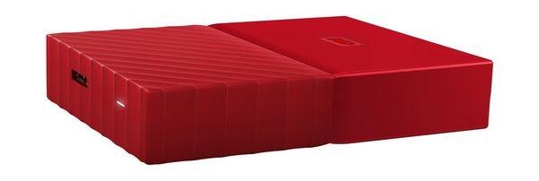 القرص الصلب الخارجي ماي باسبورت سعة ٤ تيرا بايت ومنفذ يو إس بي ٣,٠ من ويسترن ديجيتال - أحمر