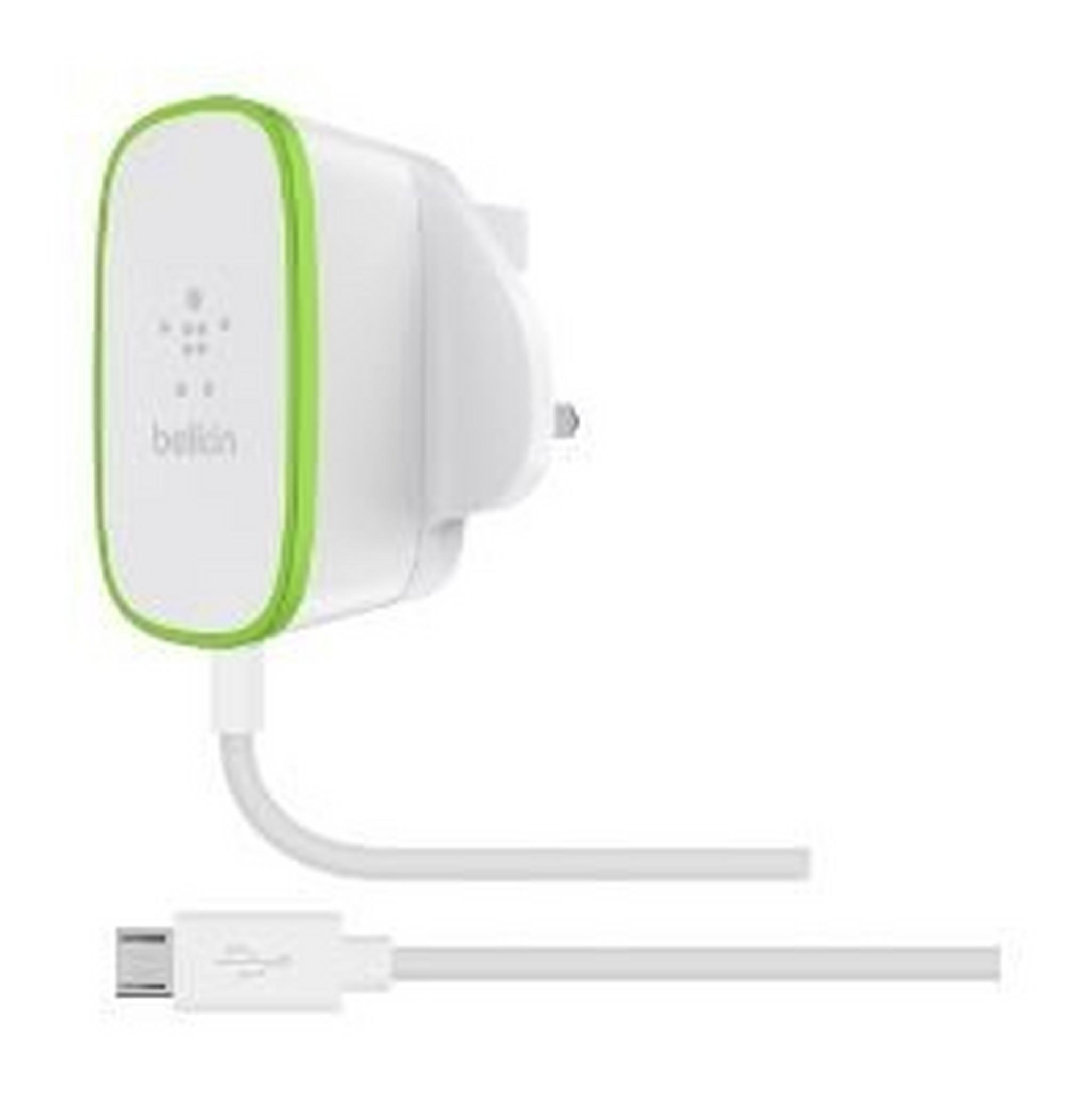 Belkin Home Charger With Micro-USB Cable - 1.8 Meter (F7U009DR06) - White