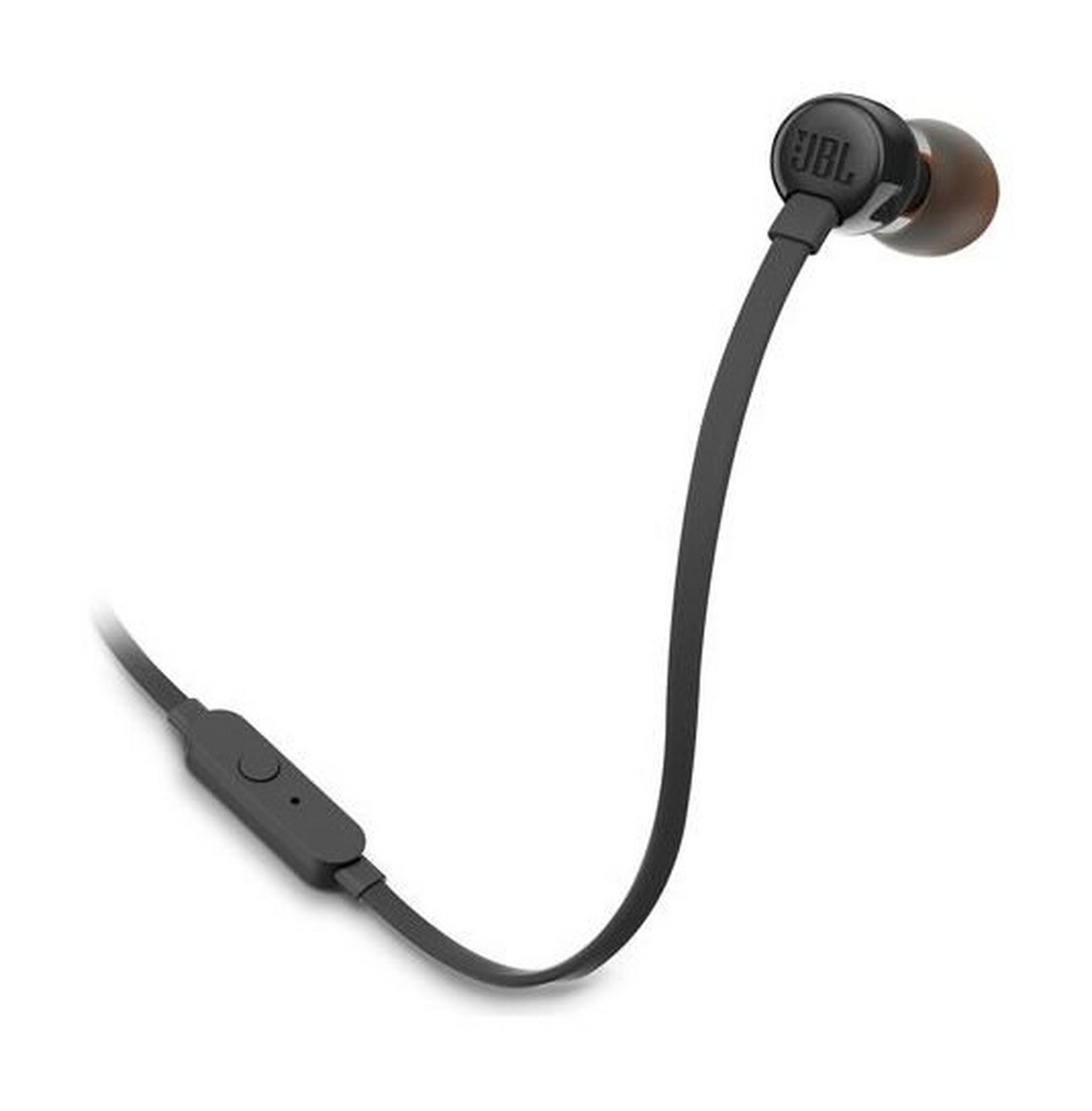 JBL T110 In-Ear Wired Earphone with Mic - Black