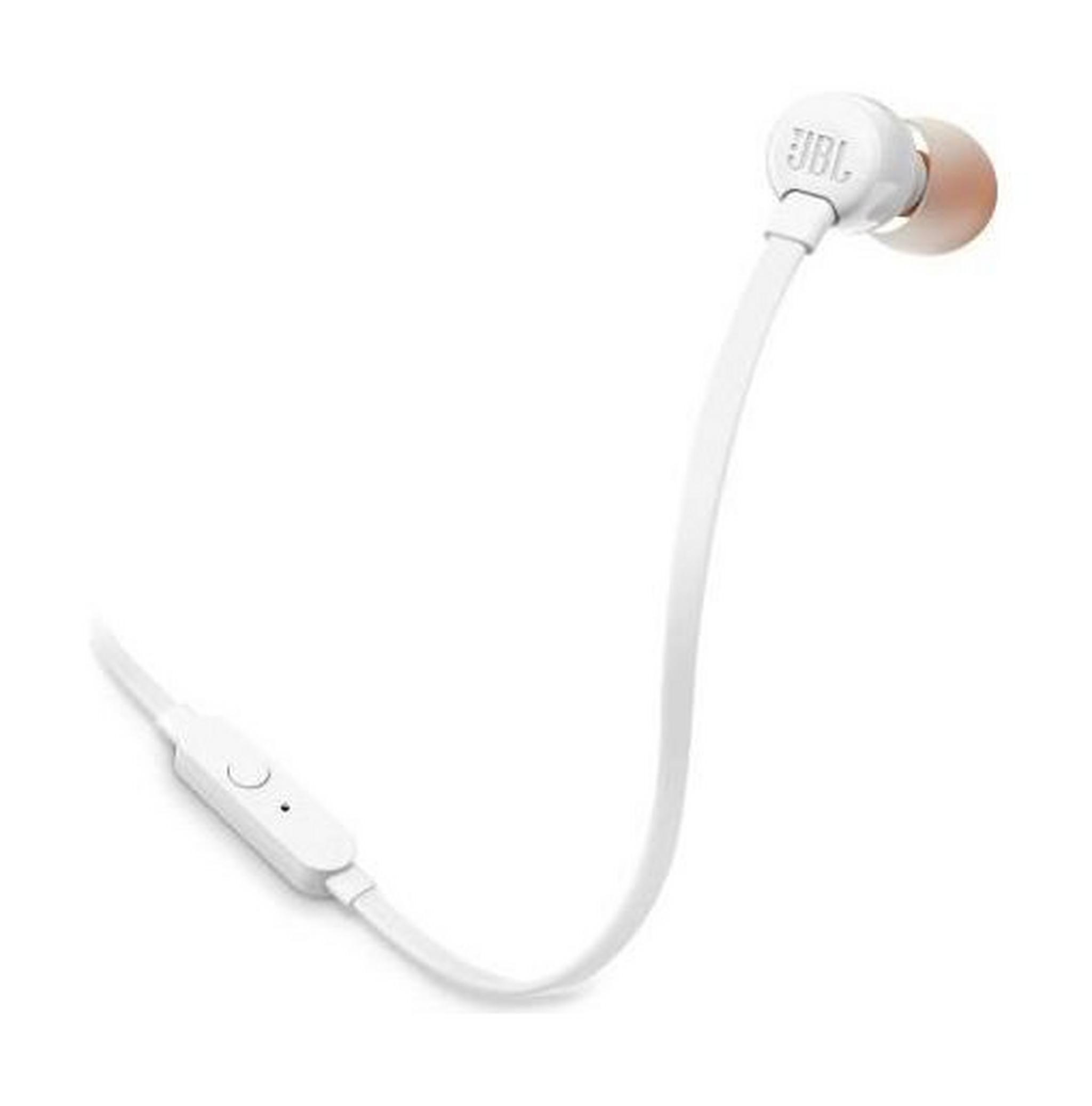 JBL T110 In-Ear Wired Earphone with Mic - White