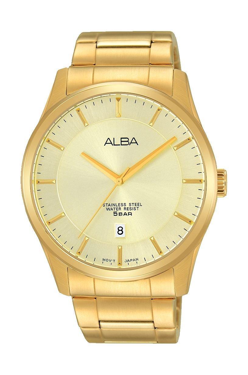 Alba Watch Men's Analog Watch (AS9C14X1) - Gold Metal Strap