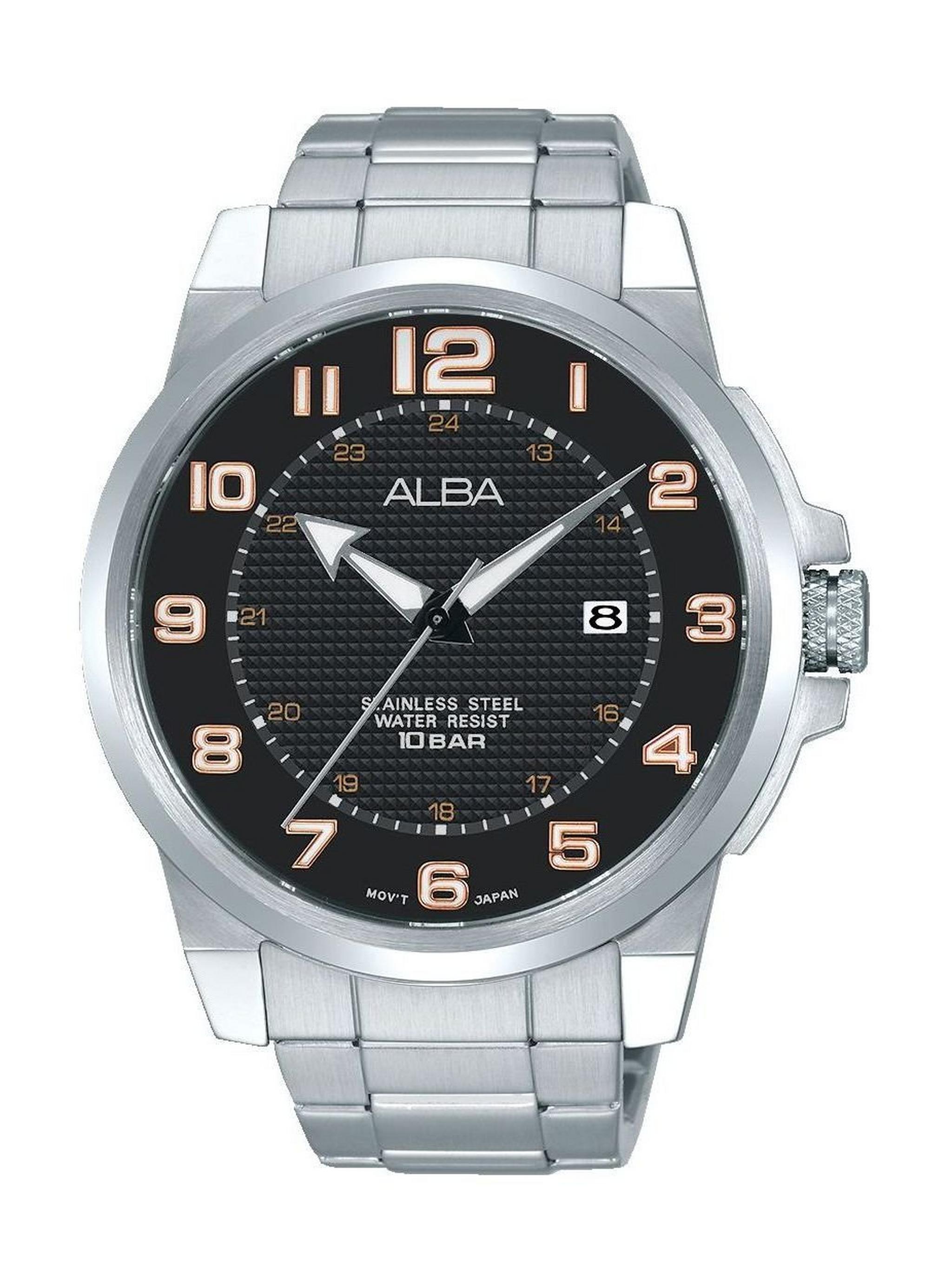 Alba AS9C69X1 Gents Sports Analog Watch Metal Strap – Silver