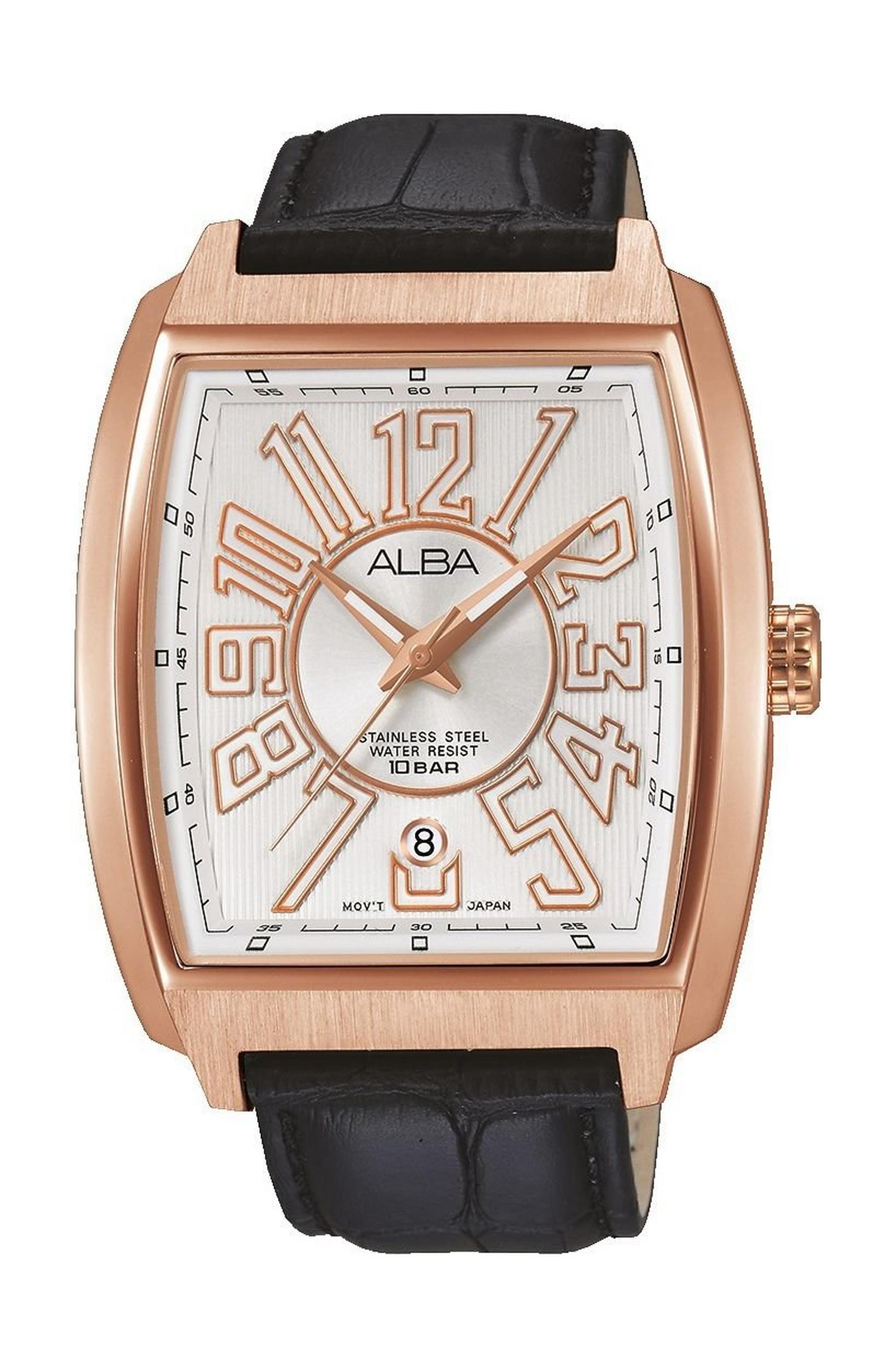 Alba AS9C60X1 Gents Sport Analog Leather Watch