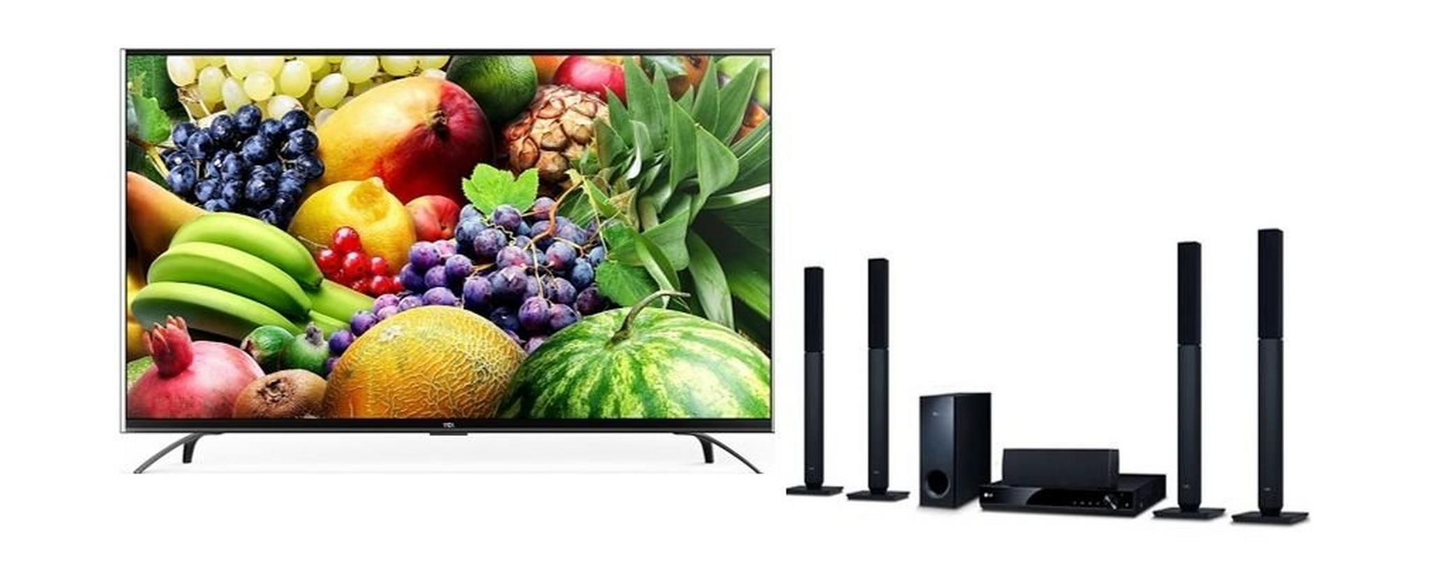 TCL 50-inch Ultra HD (2160p) Smart LED TV + LG 330W 5.1 Channel DVD Home Theater System