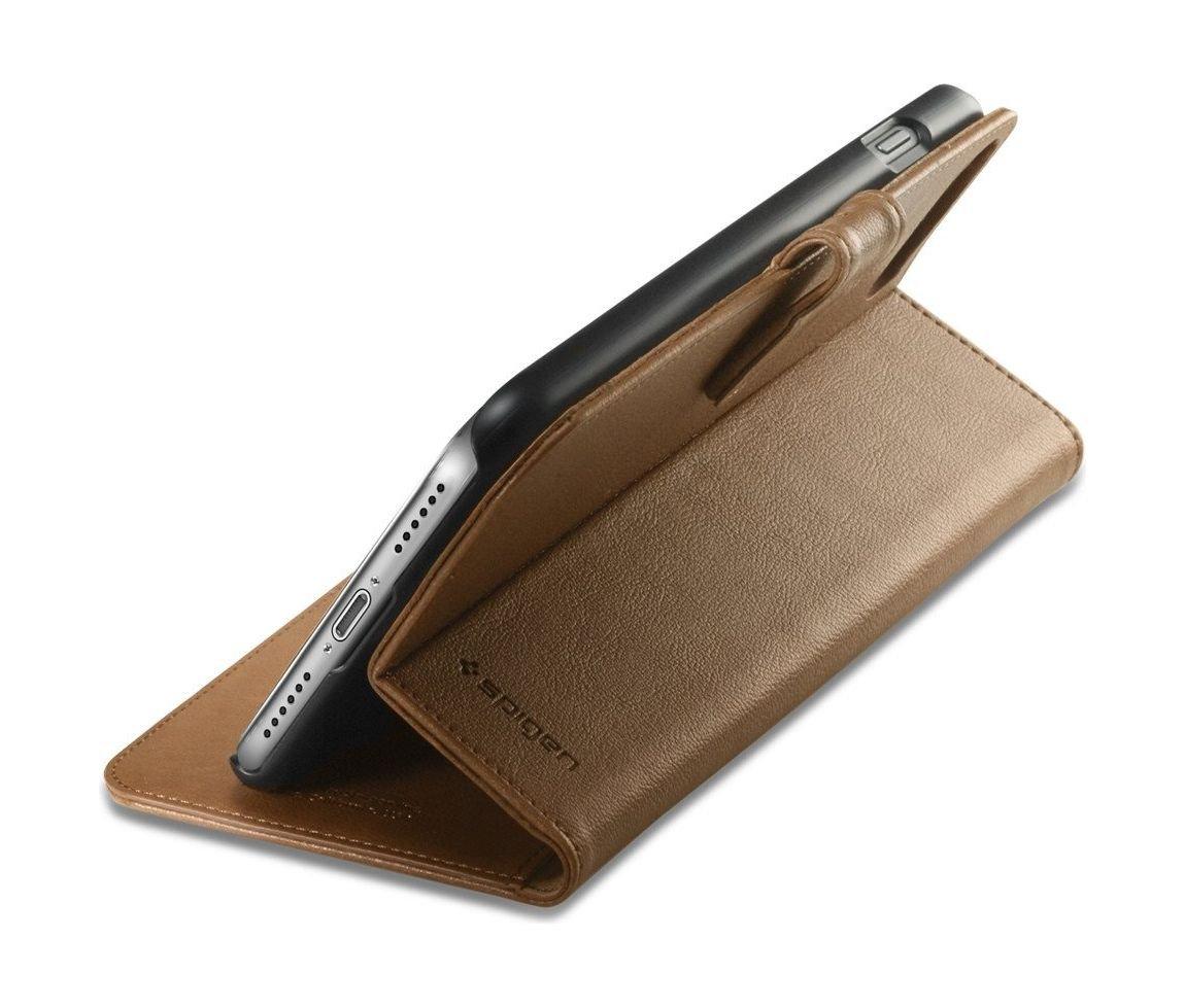Spigen Wallet S Protective Leather Case for iPhone 7 Plus - Brown