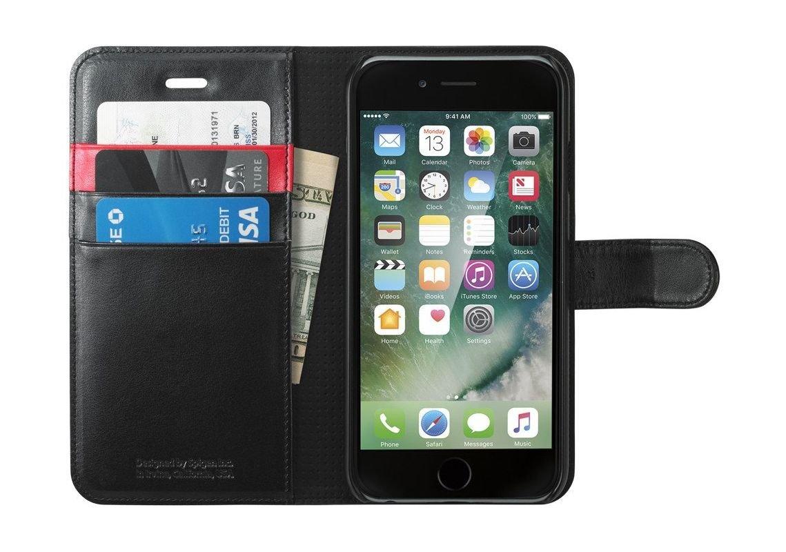 Spigen Wallet S Protective Leather Case for iPhone 7 - Black