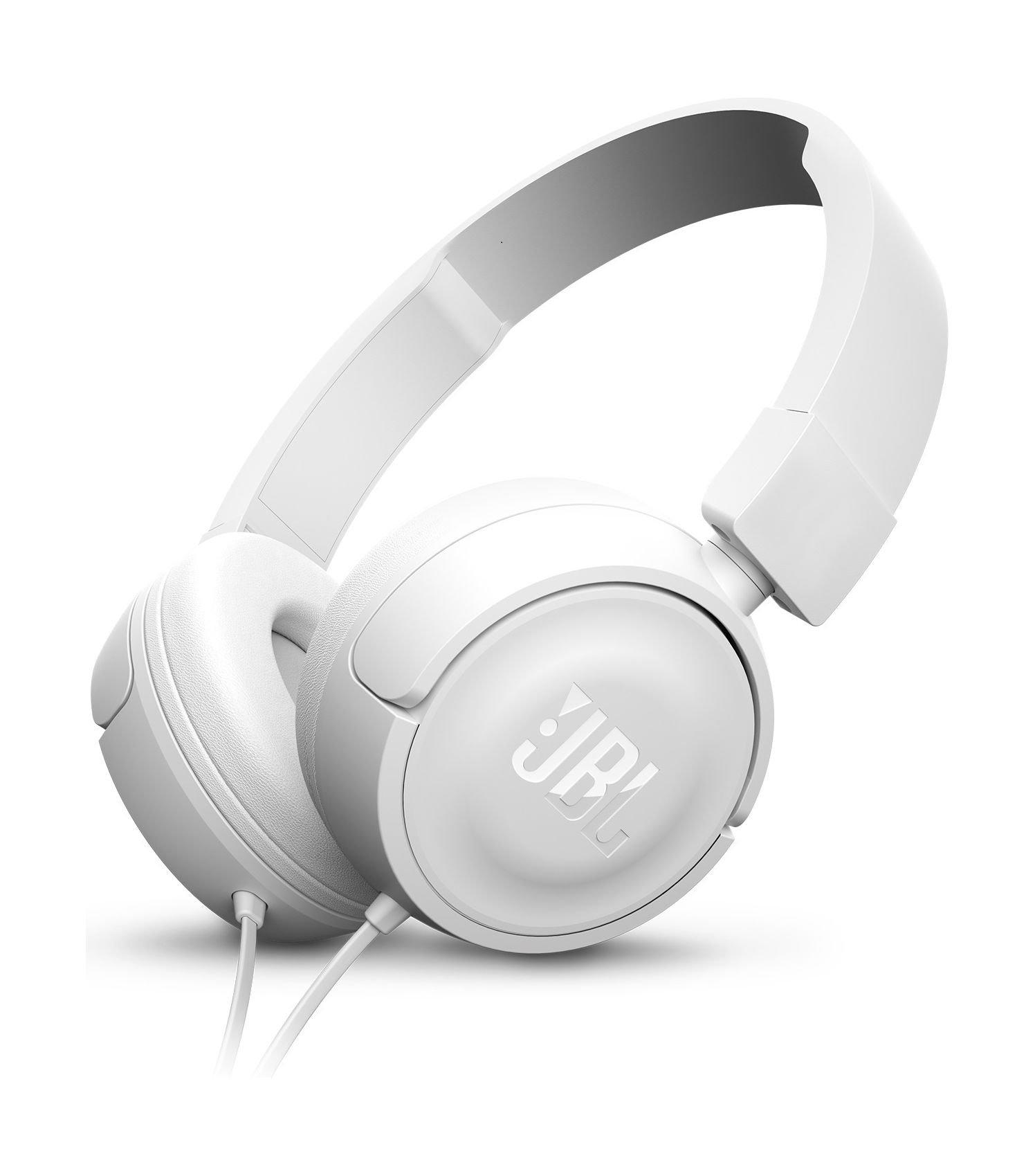 JBL T450 Over-Ear Wired Headphone with Mic - White