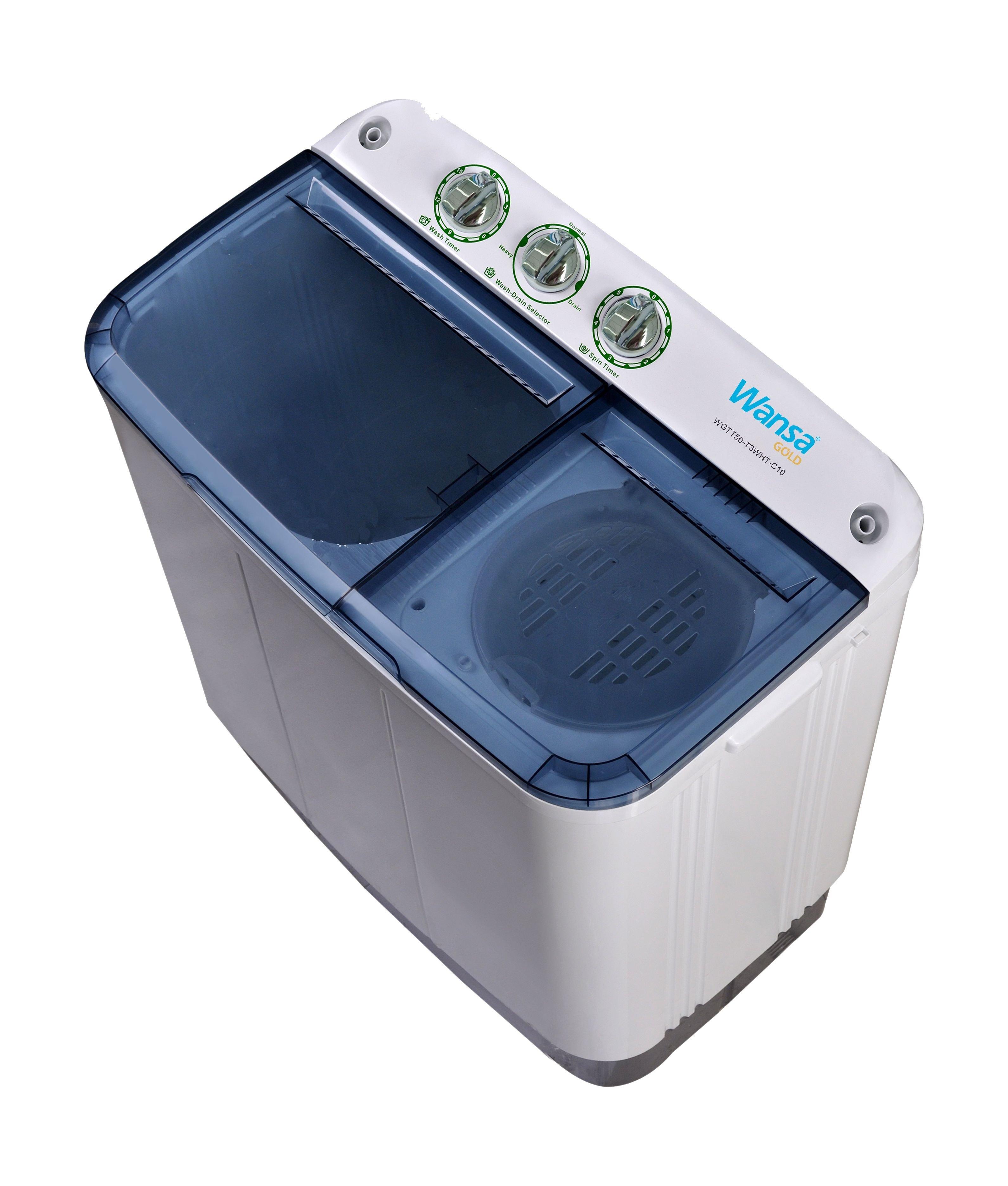 Wansa 50x50 cm 4-Burner Floor Standing Gas Cooker + Wansa Gold Twin Tub Washer 5kg + Wansa Single Door Fridge