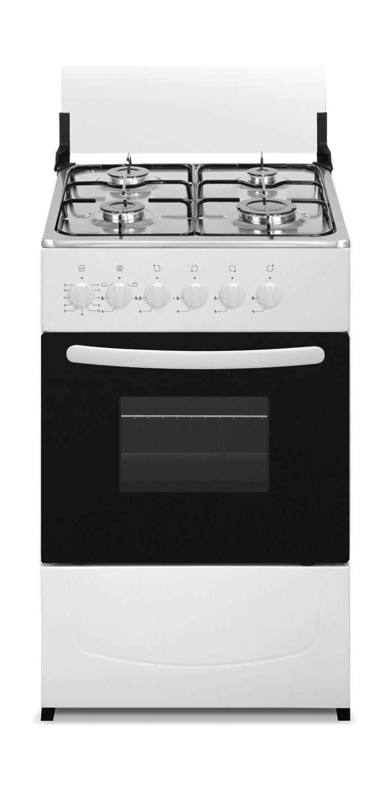 Wansa 50x50 cm 4-Burner Floor Standing Gas Cooker + Wansa Gold Twin Tub Washer 5kg + Wansa Single Door Fridge