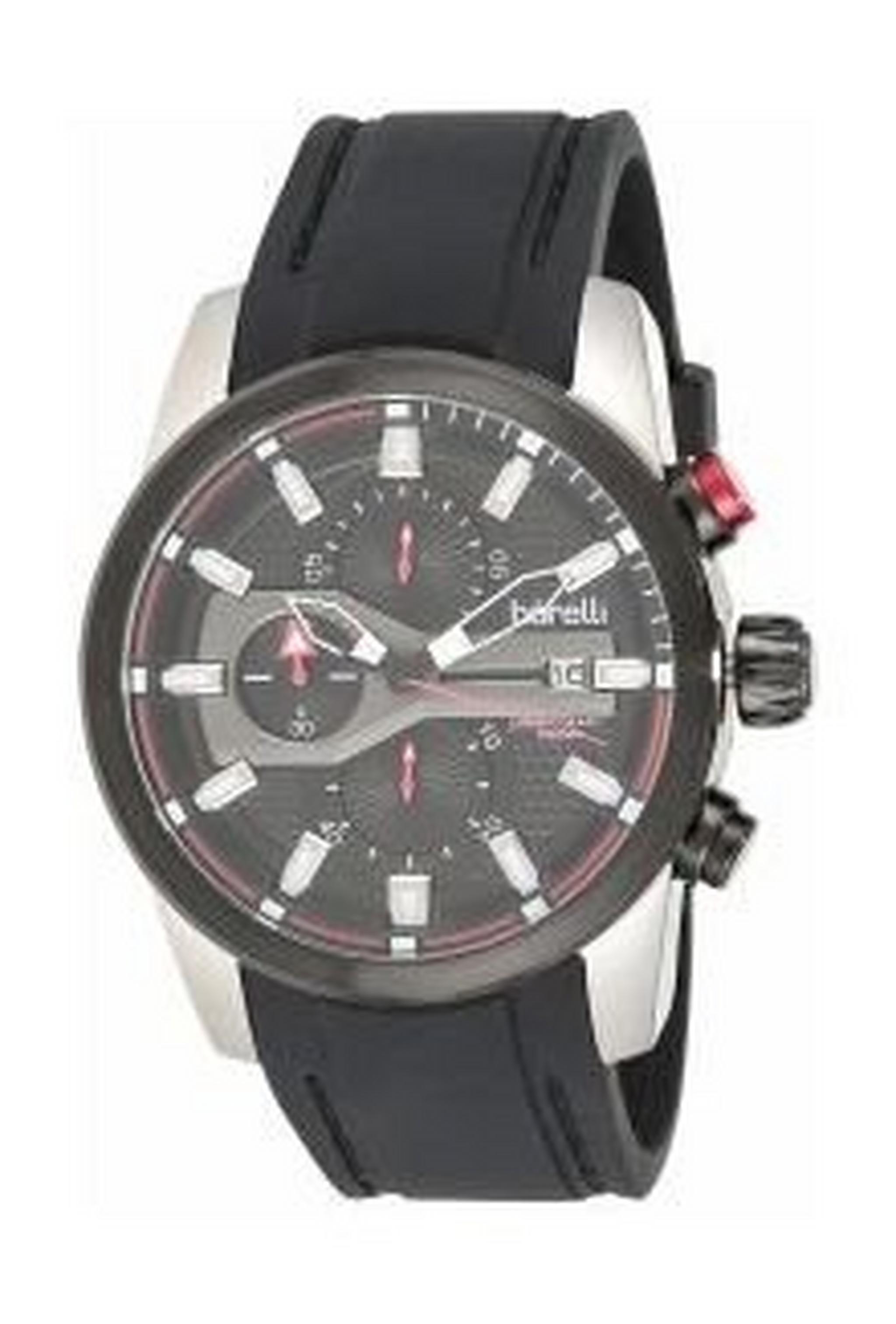 Borelli BMS12500018 Gents Chronograph Watch - Rubber Strap – Black