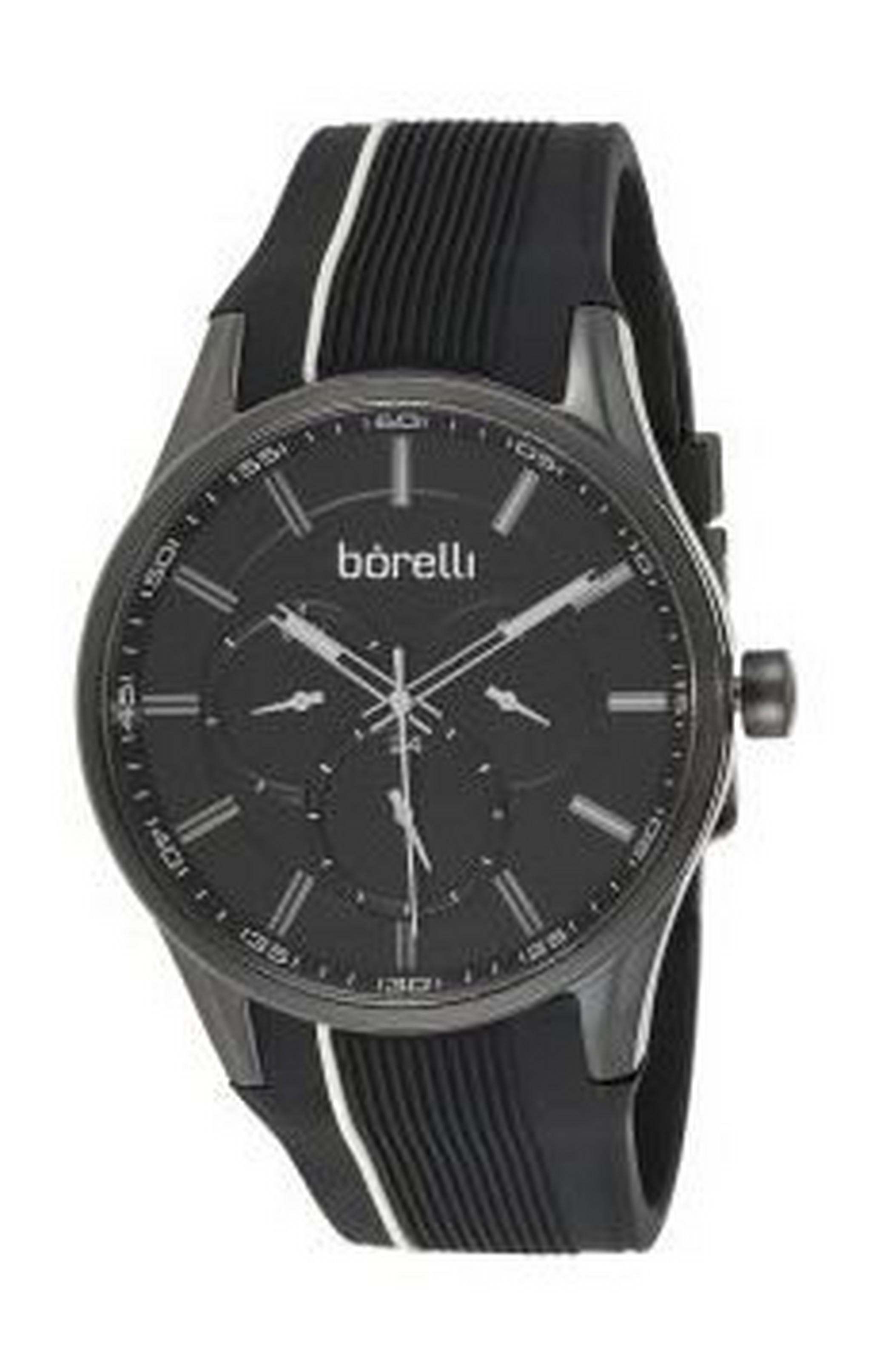 Borelli BMS12500035 Gents Chronograph Watch - Rubber Strap – Black