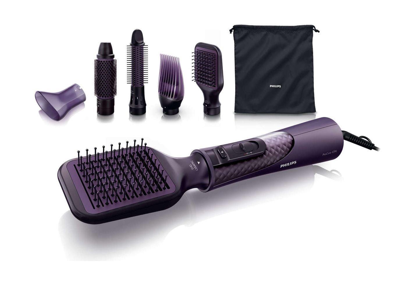 Philips Pro Care Airstyler 1000W With 5 Attachments + Philips Care Thick & Long Hair Straightener
