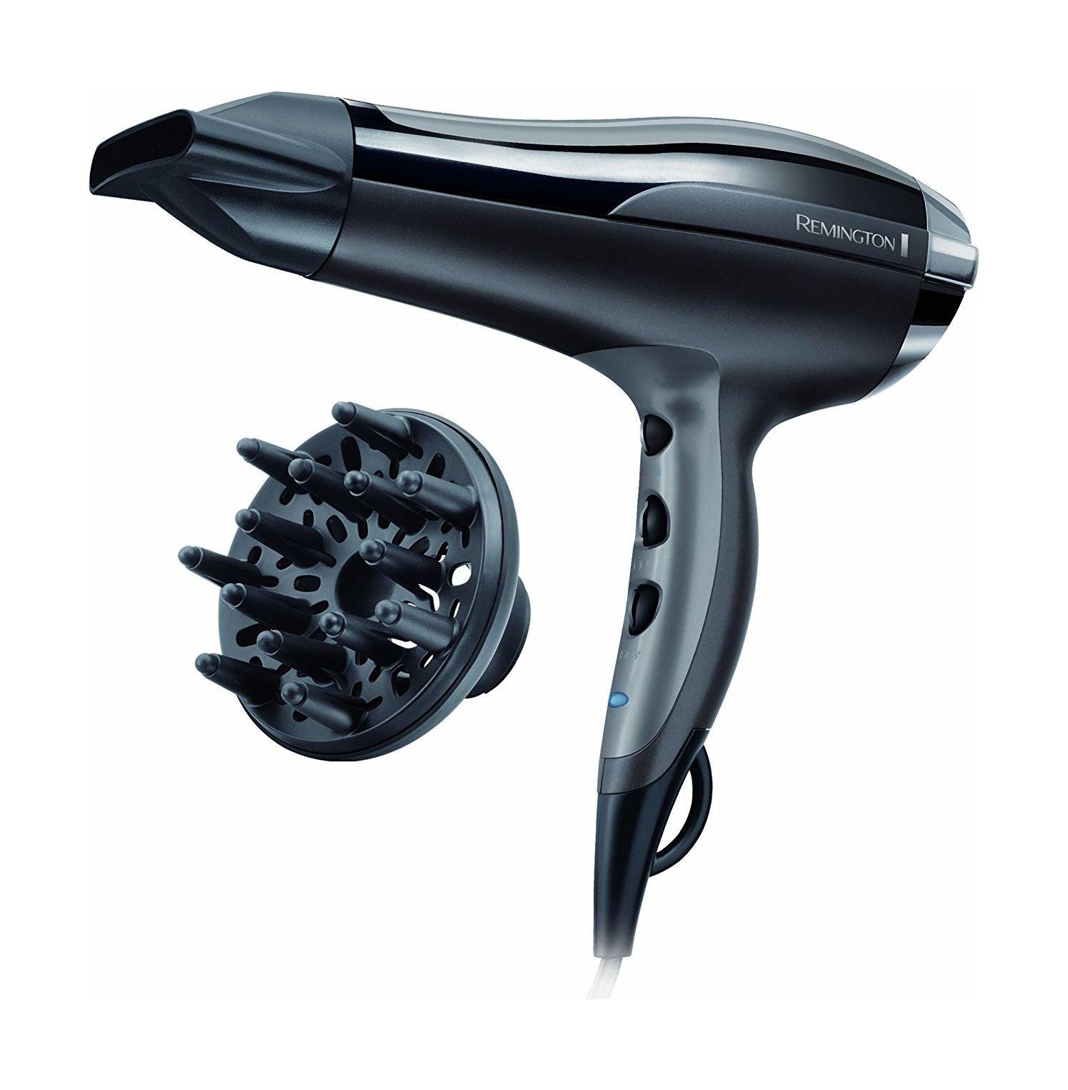 مجفف شعر من ريمنجتون برو، بقدرة 2400 وات، 3 إعدادات للحرارة، D5220 - أسود
