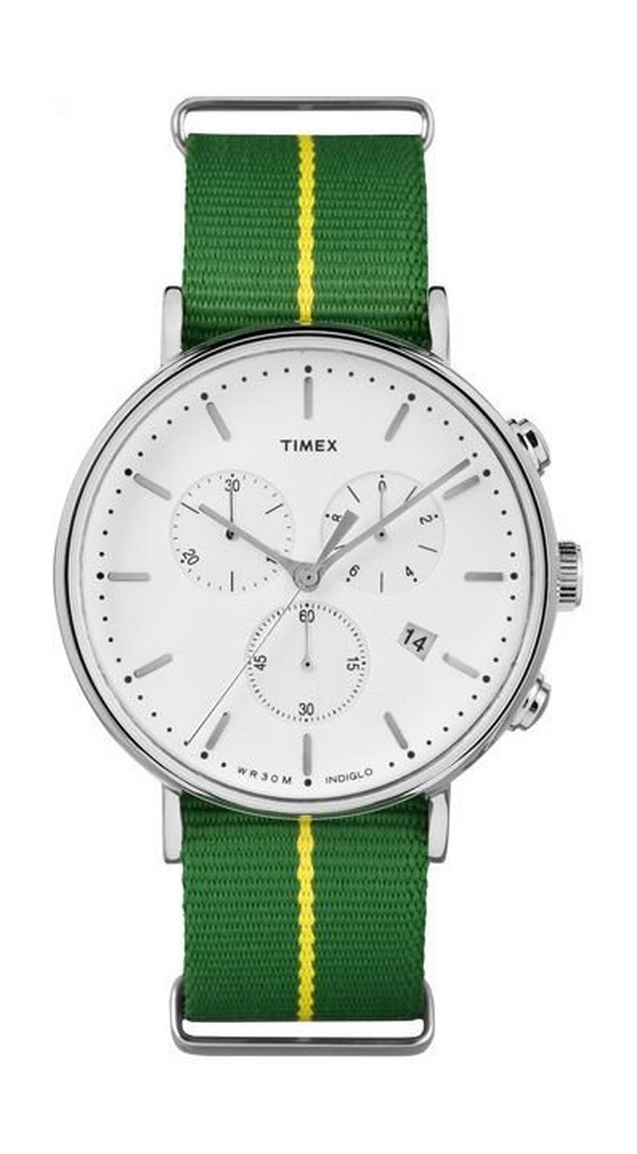 Timex TW2R26900 Fairfield Chronograph Unisex Watch – Nylon Strap – Green