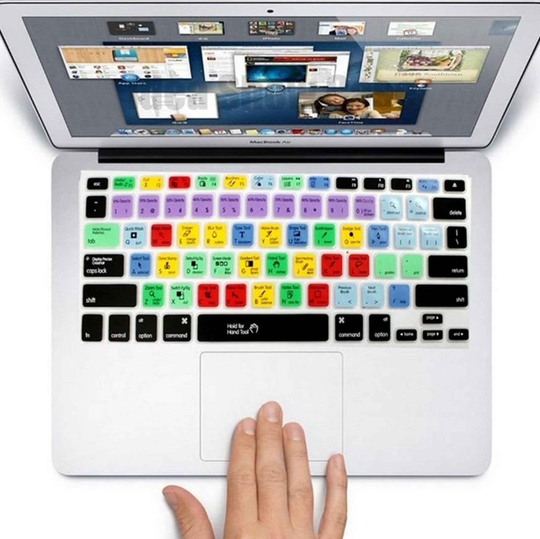 هيكل لحماية لوحة المفاتيح إي كيو أدوب فوتوشوب لماك بوك ٢٠١٦ حجم ١٣ و١٥ بوصة مع شريط لمس