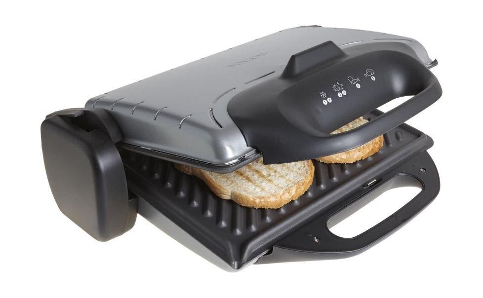 Philips 2000 W Health Grill (HD4467/91) – Black / Silver