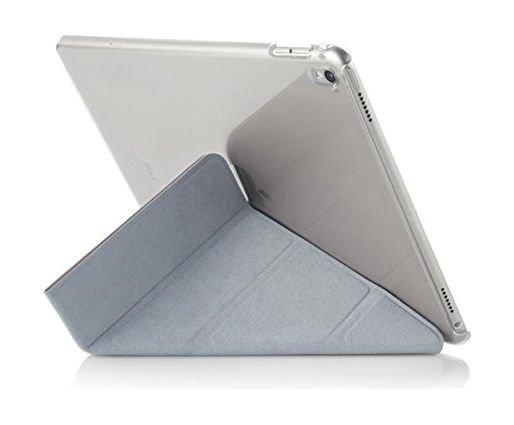 Pipetto 2017 Origami Folding Cover for iPad 9.7-inch (P030-59C-4) - Silver/Clear