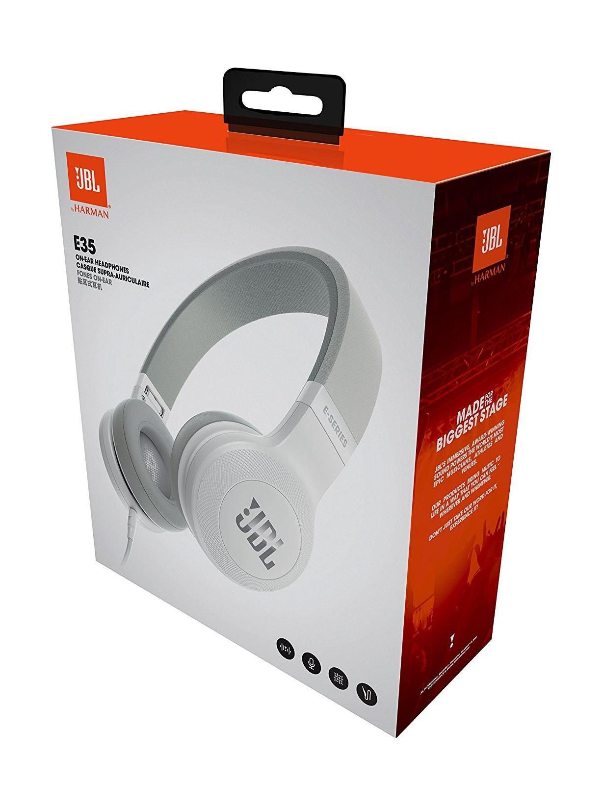 JBL E35 OverEar Wired Headphone with Microphone White Price in