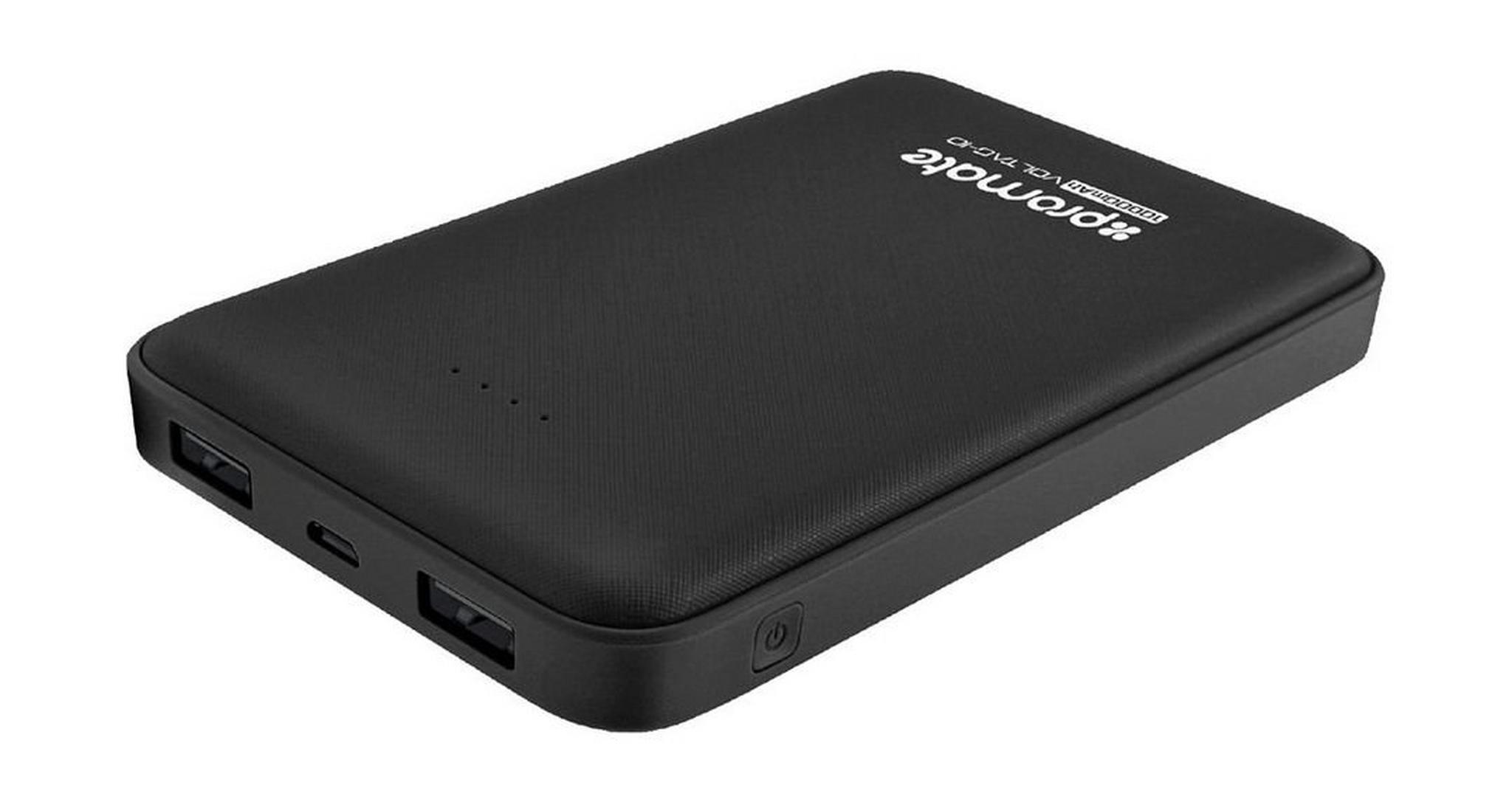 Promate Voltag 10000mAh Ultra-Fast Power Bank with Dual USB Port – Black