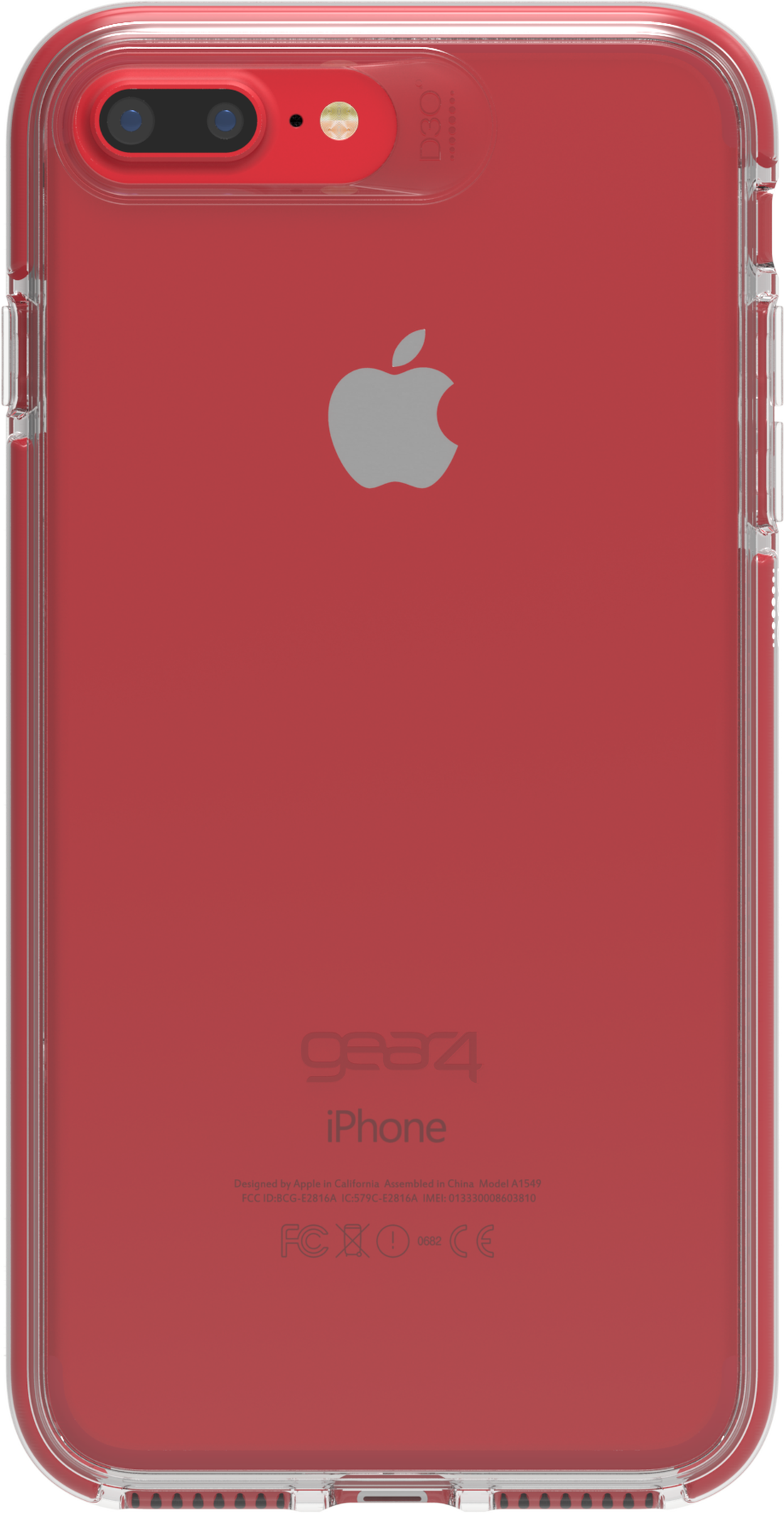 غطاء الحماية جير٤ دي٣أو بيكاديللي لجهاز آيفون ٧ - أحمر