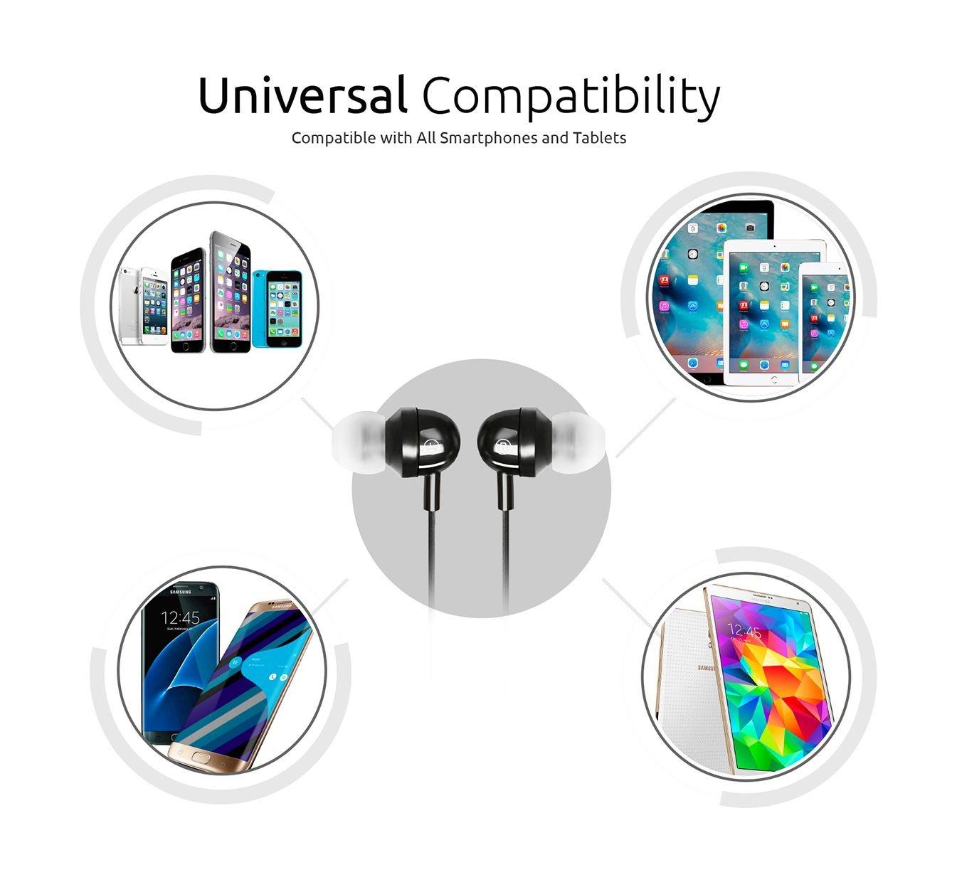 Promate Vogue Wearable Wristband Style Leather Stereo Earphone - Black