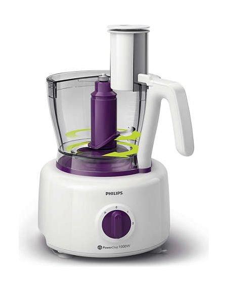 محضرة الطعام فيليبس ٥ في ١ فيفا كولكشن قوة ١٠٠٠ واط وسعة ٣,٤ لتر – بنفسجي / أبيض (HR7757/01)