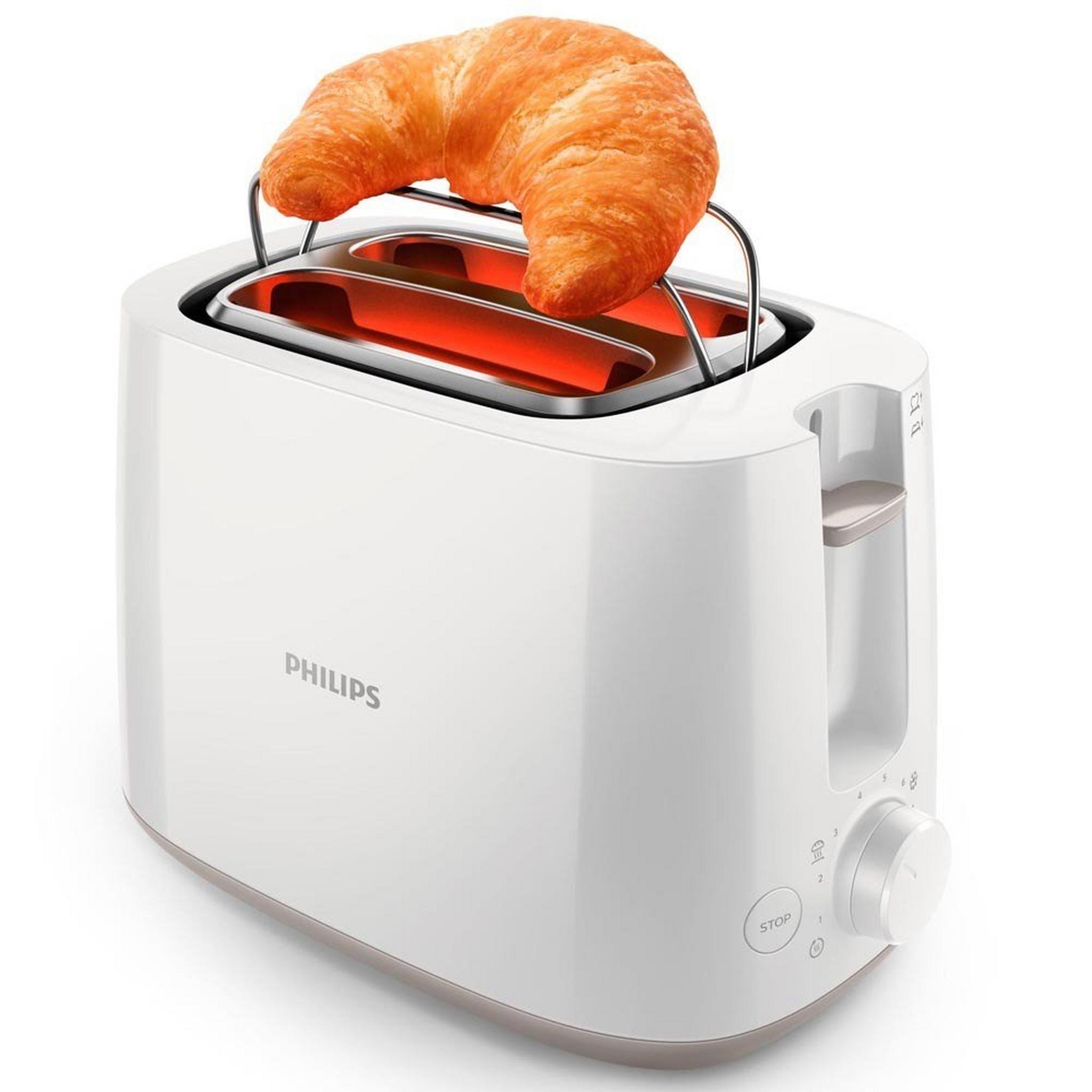 Philips Daily Collection 2 Slot Toaster 830W (HD2581/01) - White