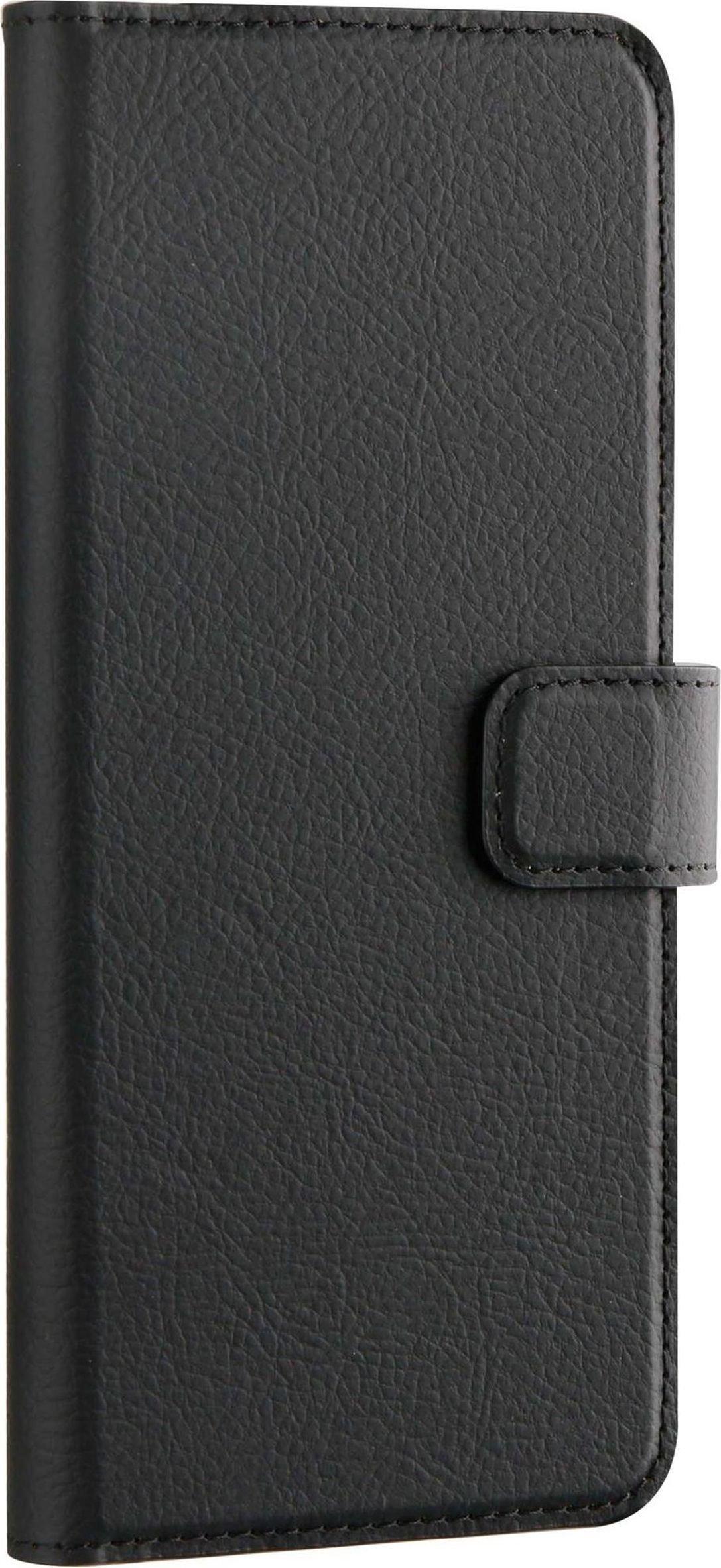 XQISIT Slim Wallet Leather Case for Galaxy S8 Black