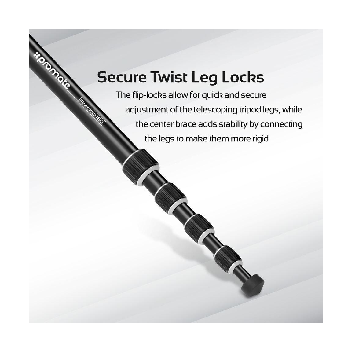 الحامل الثلاثي للكاميرا بروميت من الألمنيوم وقابل للتعديل - ١٦٠ سم  (Precise-160)