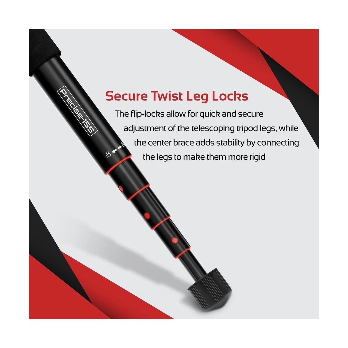 الحامل الثلاثي للكاميرا بروميت من الألمنيوم وقابل للتعديل - ١٥٣ سم (Precise-155)