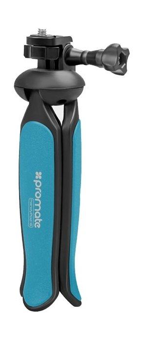 Promate Adjustable Head Lightweight Mini Tripod - Blue