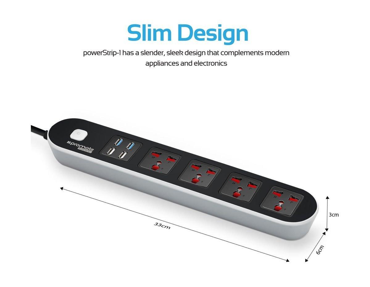محول الطاقة بروميت العالمي ٤ منافذ (PowerStrip-1)