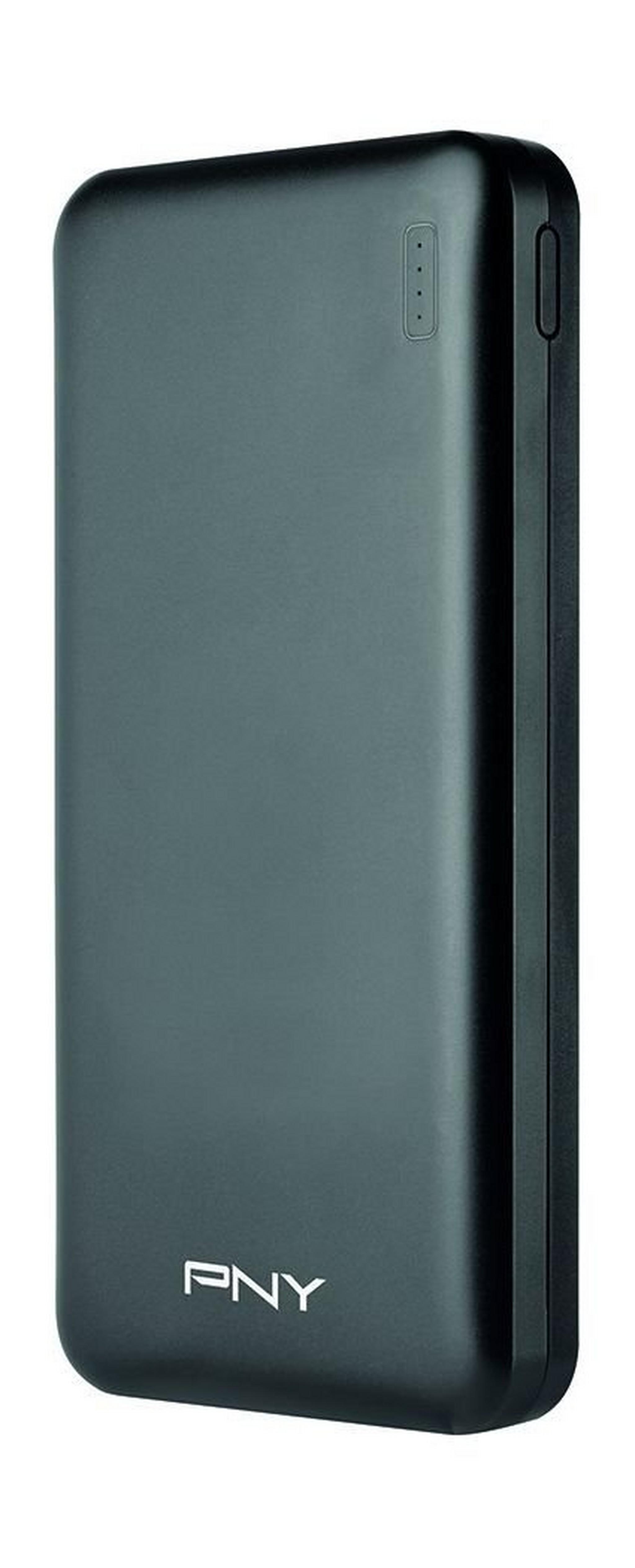 PNY Slim 10000 mAh PowerPack Portable Smartphone Battery Charger - Black