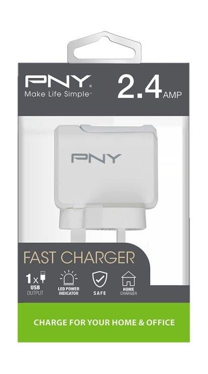PNY Wall Fast Charger - 2.4A (P-AC-UF-WUK01-RB)