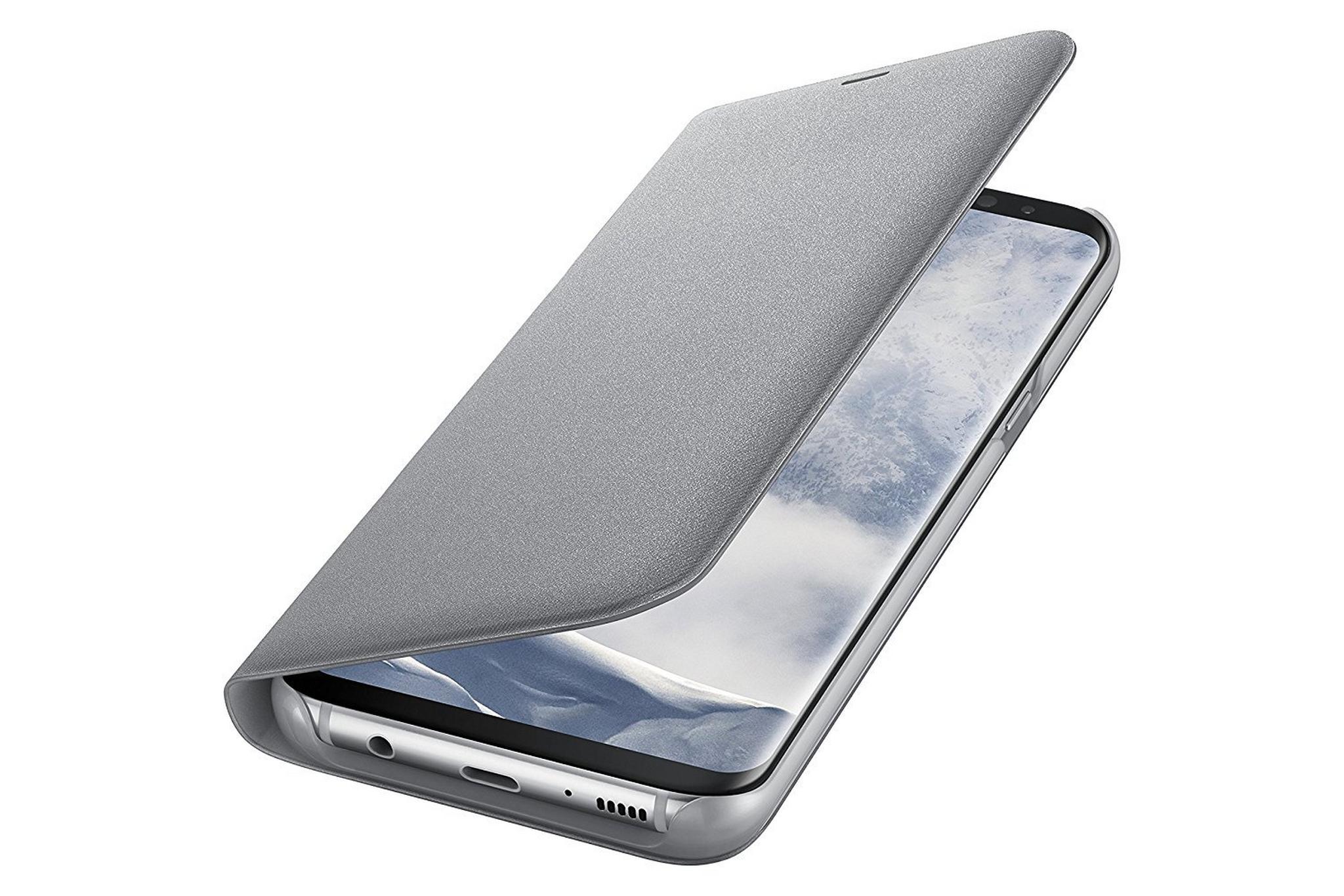Samsung Galaxy S8+ LED View Wallet Case - Silver