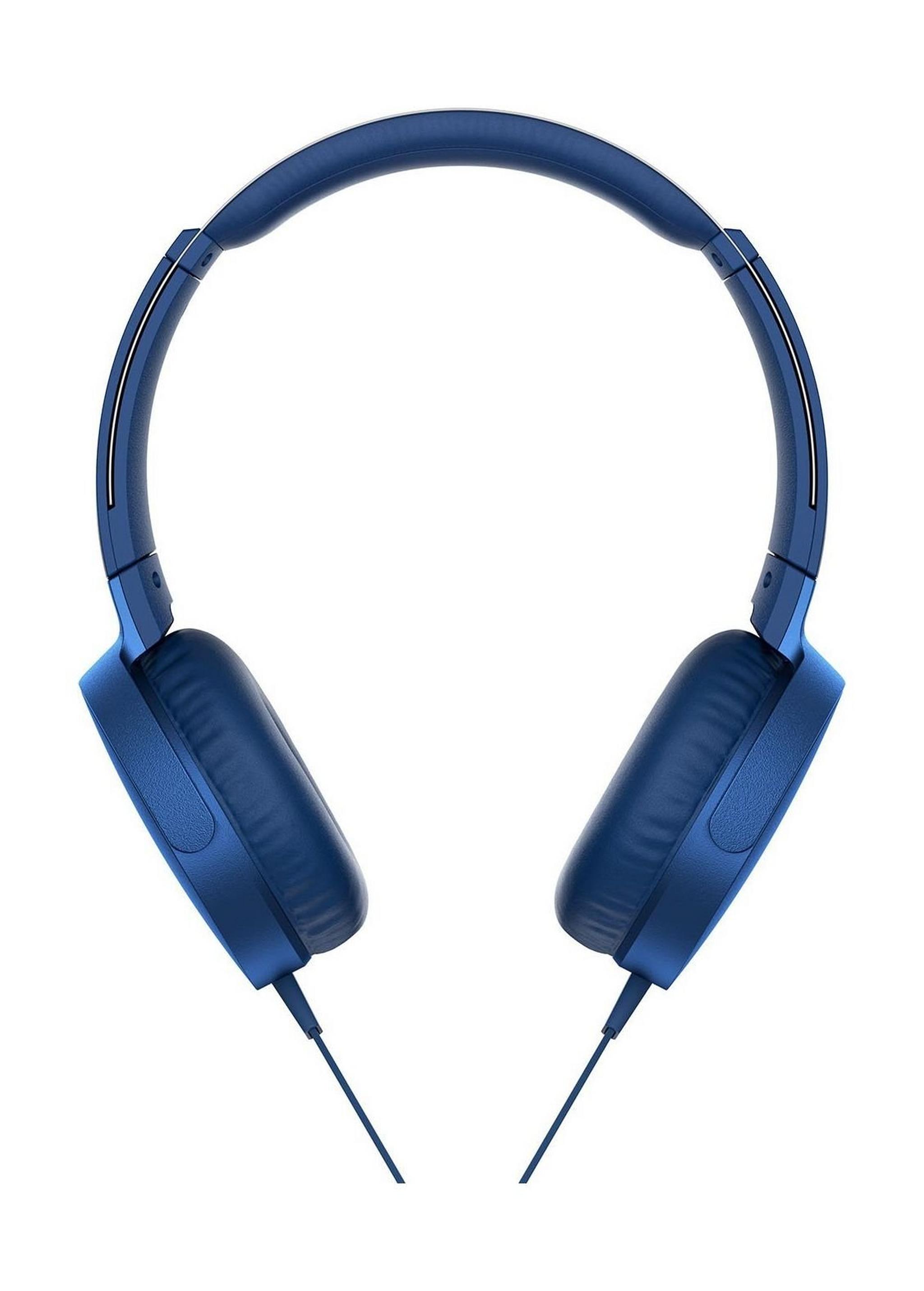 سماعة الرأس سوني للصوت العميق المضاعف - أزرق  (MDR-XB550AP)