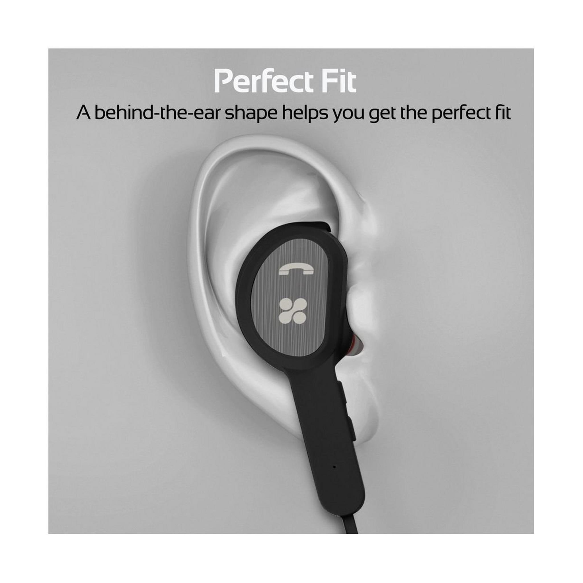 Promate Vitally-2 Bluetooth Wireless Gear Bud In-Ear Earphone With Mic - Black