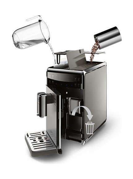 Philips Saeco GranBaristo Avanti Super-Automatic Espresso Machine (HD8977/01) – Black / Silver