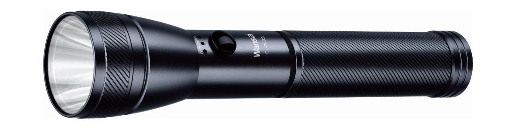 Wansa 3000mAh Rechargeable LED Torch with Power Bank (CL-7003) – Black