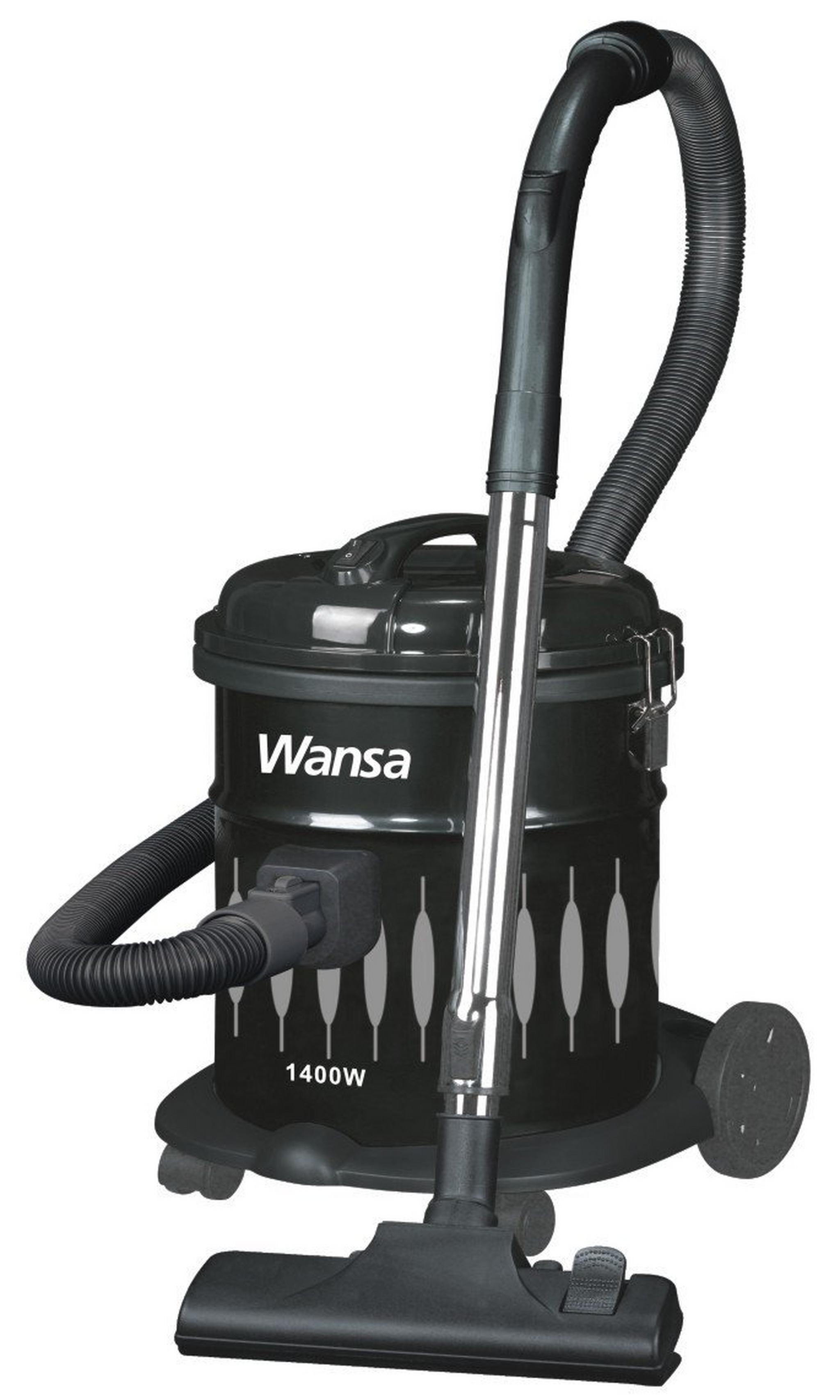 Wansa Drum Vacuum Cleaner, 1400W, 15 Liters, ZL14-04T - Black