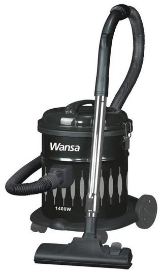 Buy Wansa drum vacuum cleaner, 1400w, 15 liters, zl14-04t - black in Kuwait