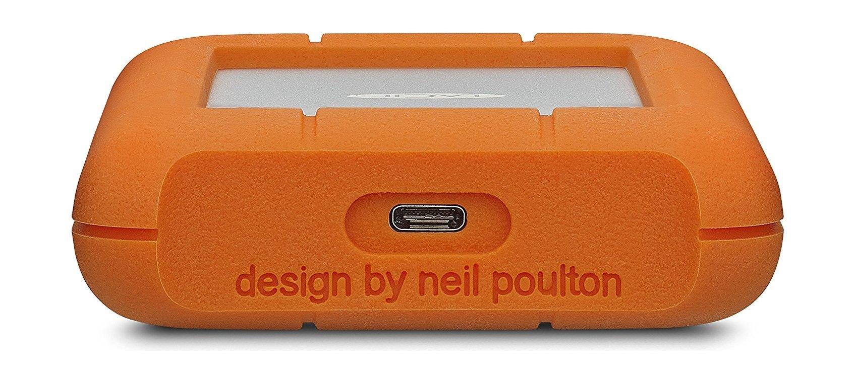 قرص صلب محمول لاسي رَغِد بمنفذ USB-C بسعة 4TB، STFR4000800 – برتقالي