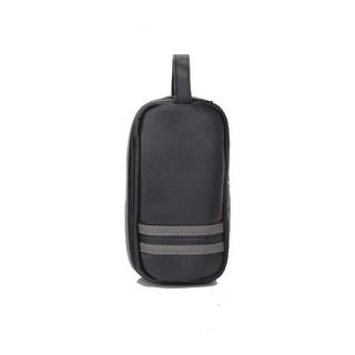 Buy Eq leather pouch stripe bag, khp230332bl - black in Kuwait