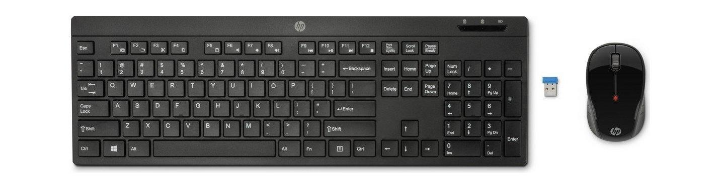 لوحة مفاتيح و ماوس اتش بي ٢٠٠ عربي و انجليزي لاسلكية (Z3Q63AA) - أسود
