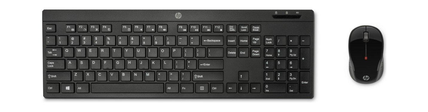 لوحة مفاتيح و ماوس اتش بي ٢٠٠ عربي و انجليزي لاسلكية (Z3Q63AA) - أسود